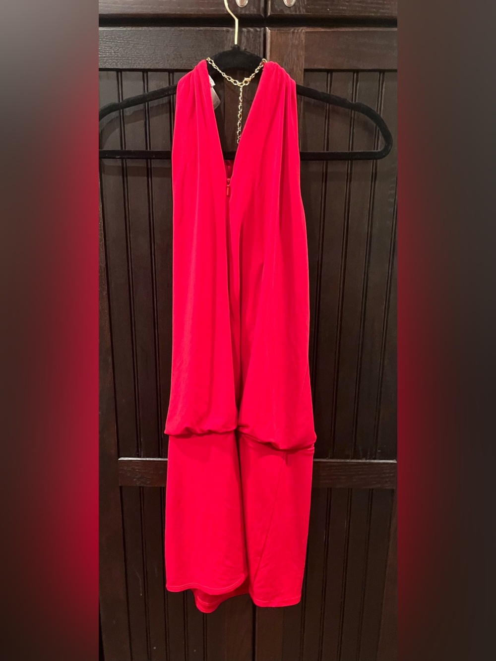 Cache Red Dress Sz 4 - Picture 5 of 6